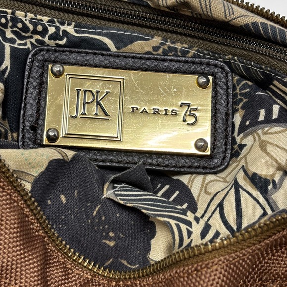 JPK Paris 75 Expandable Shoulder Bag Gold Tone Hardware Leather‎ Straps Brown - Picture 8 of 14